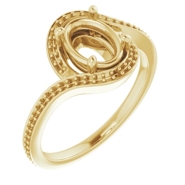 Halo-Style Bypass Engagement Ring