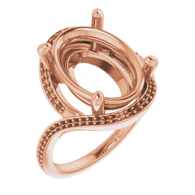 Halo-Style Bypass Engagement Ring