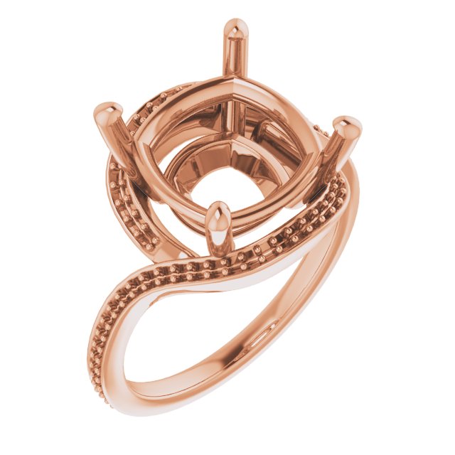 Halo-Style Bypass Engagement Ring