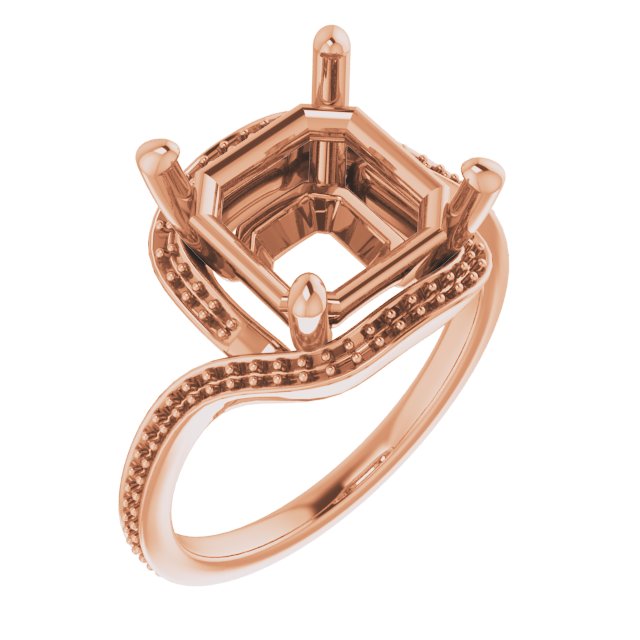 Halo-Style Bypass Engagement Ring