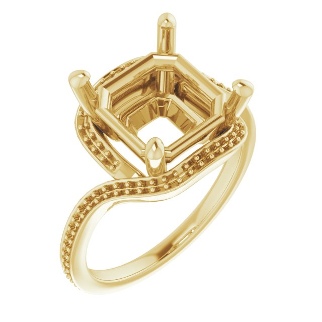 Halo-Style Bypass Engagement Ring