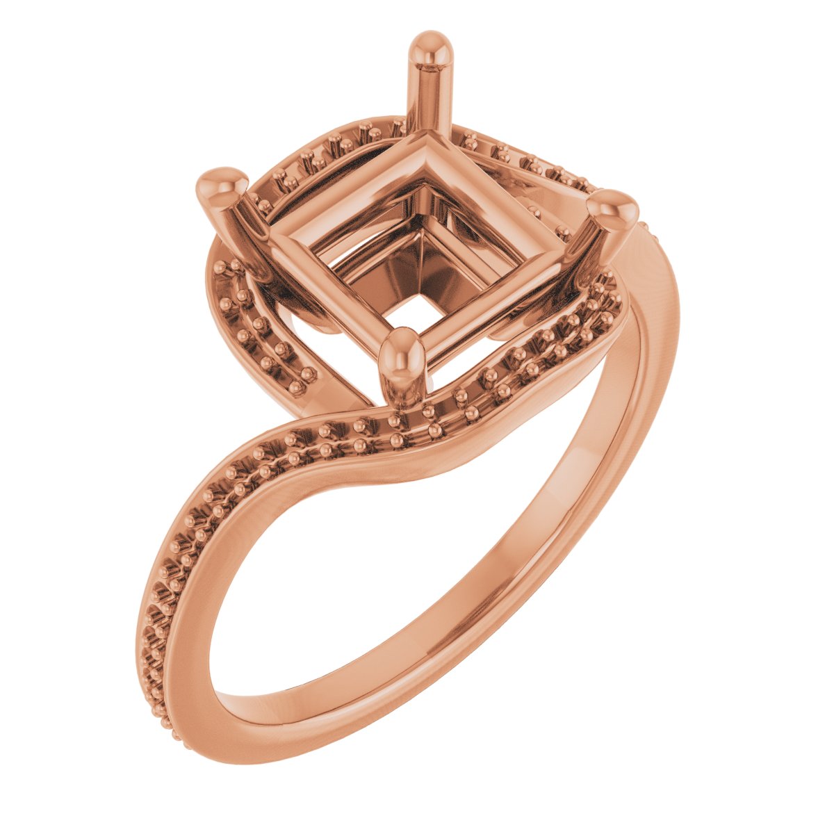 Halo-Style Bypass Engagement Ring