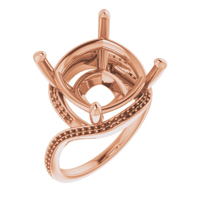 Halo-Style Bypass Engagement Ring
