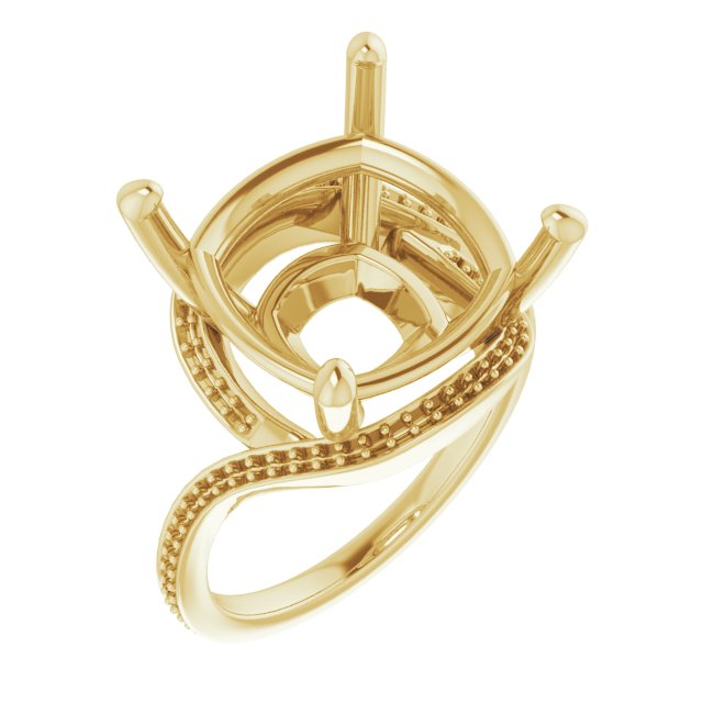 Halo-Style Bypass Engagement Ring