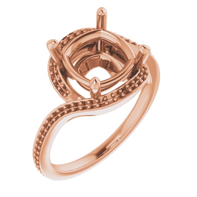 Halo-Style Bypass Engagement Ring