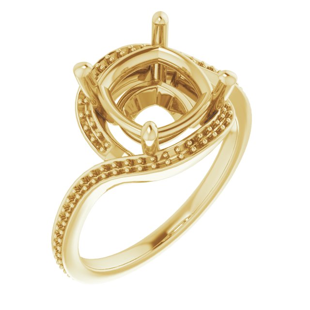 Halo-Style Bypass Engagement Ring