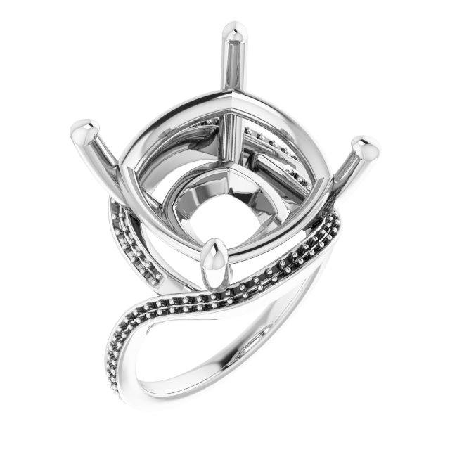 Halo-Style Bypass Engagement Ring
