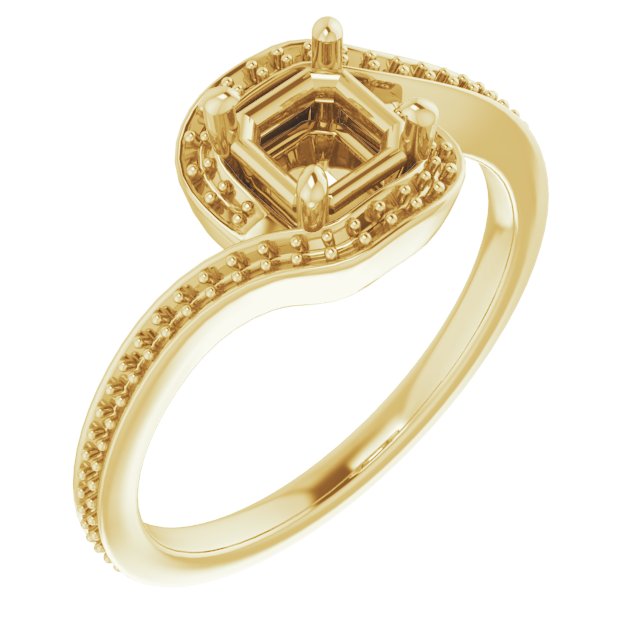 Halo-Style Bypass Engagement Ring