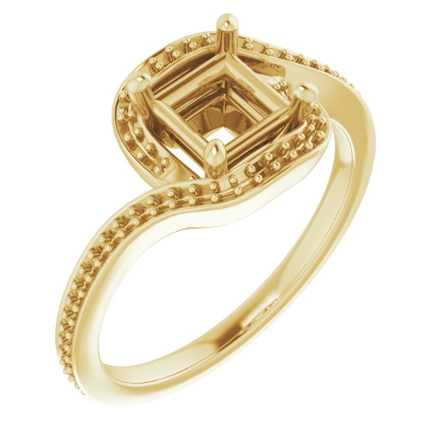 Halo-Style Bypass Engagement Ring
