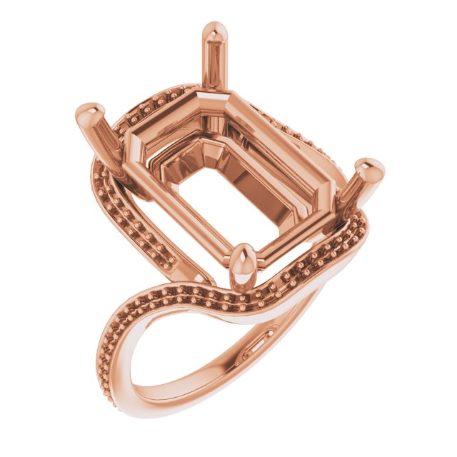 Halo-Style Bypass Engagement Ring