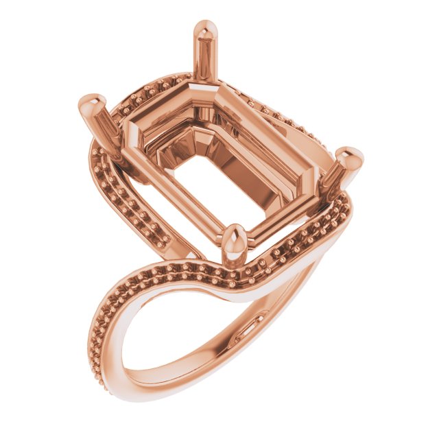 Halo-Style Bypass Engagement Ring