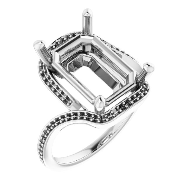 Halo-Style Bypass Engagement Ring