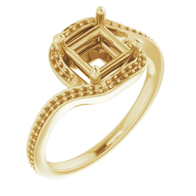 Halo-Style Bypass Engagement Ring