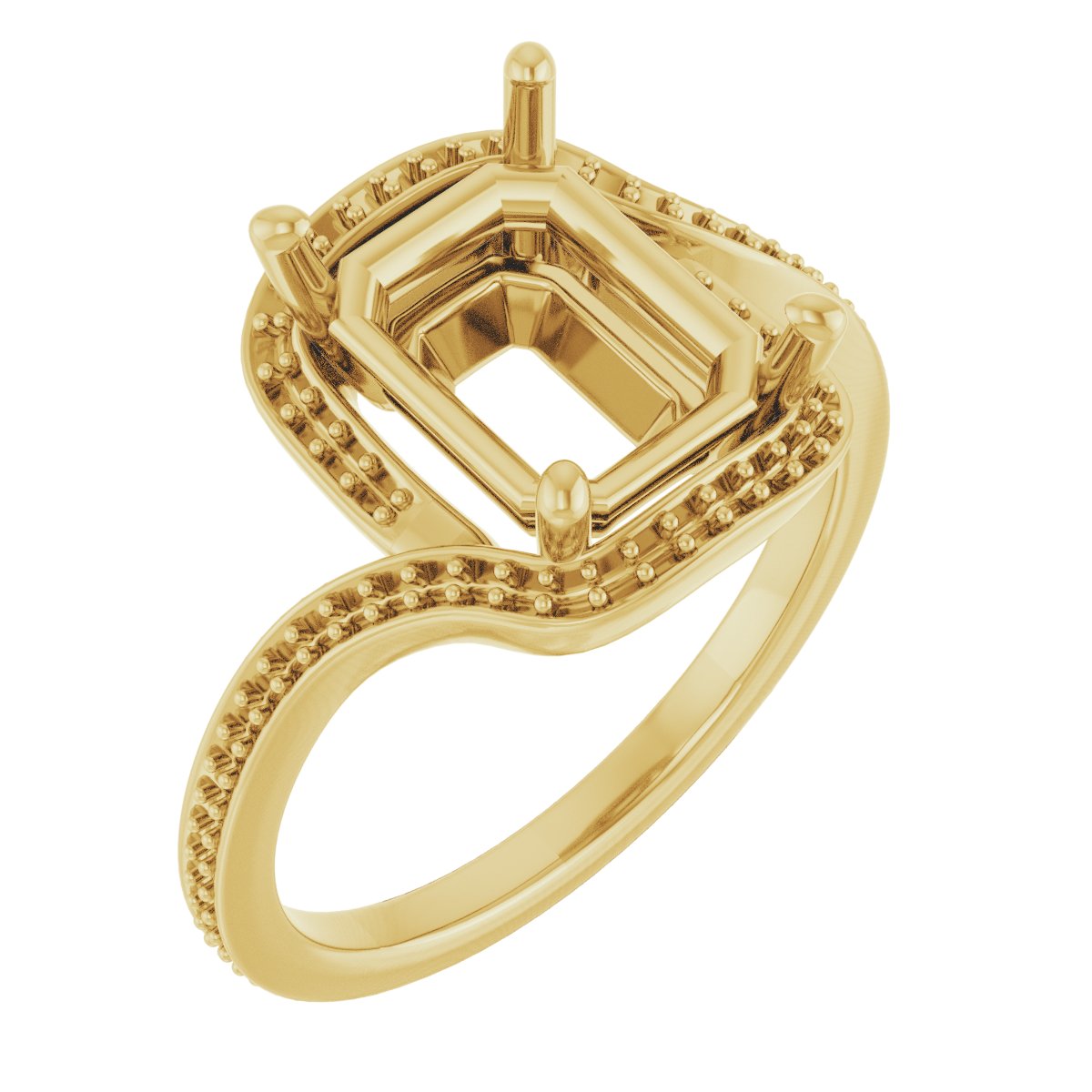 Halo-Style Bypass Engagement Ring