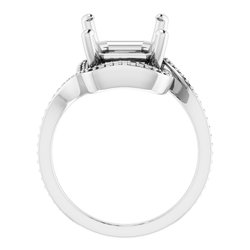 Bypass Halo-Style Engagement Ring