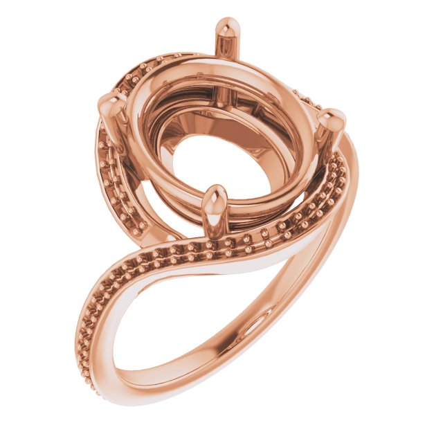 Halo-Style Bypass Engagement Ring