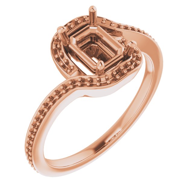 Halo-Style Bypass Engagement Ring