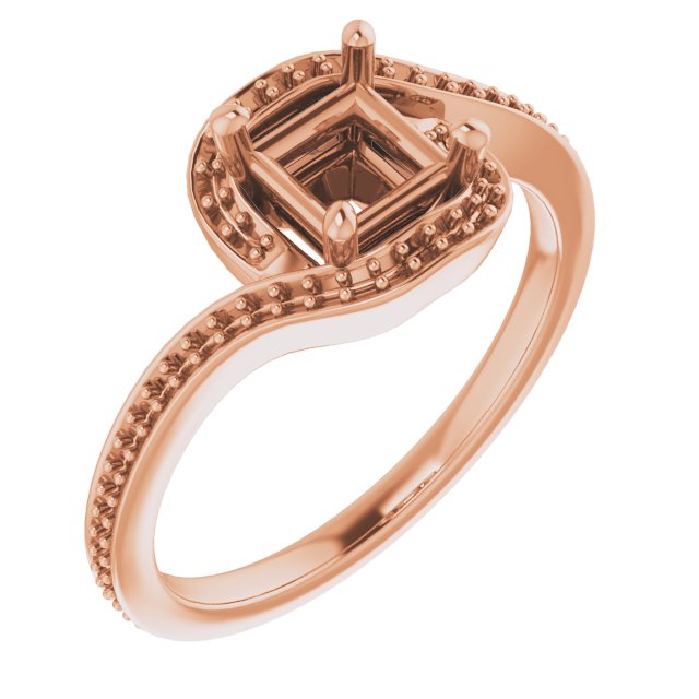 Halo-Style Bypass Engagement Ring