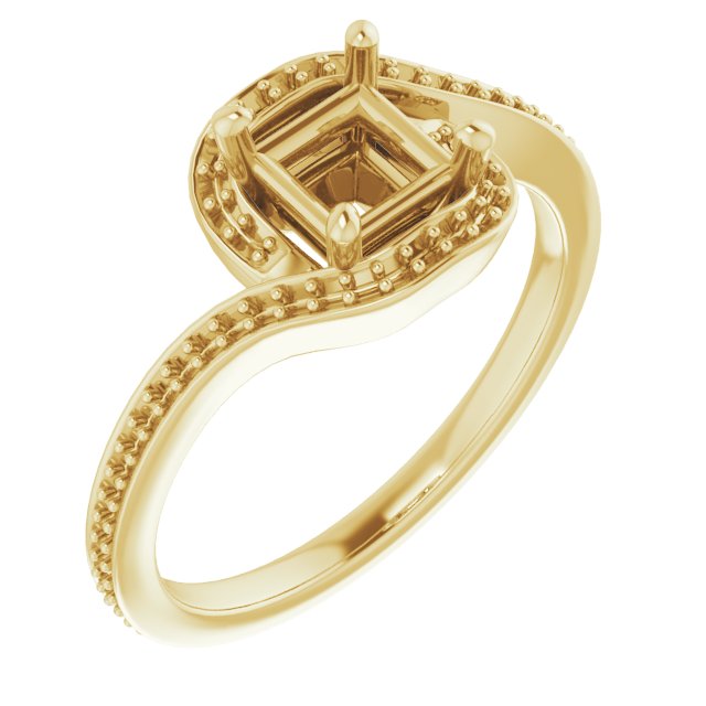 Halo-Style Bypass Engagement Ring