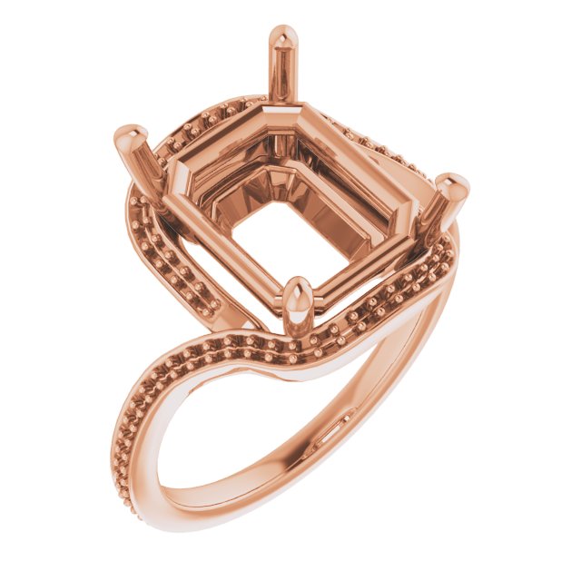 Halo-Style Bypass Engagement Ring