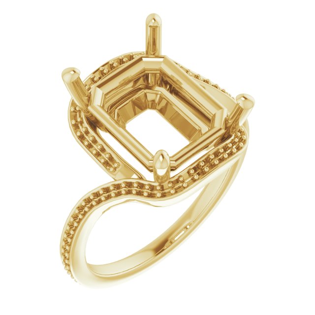 Halo-Style Bypass Engagement Ring