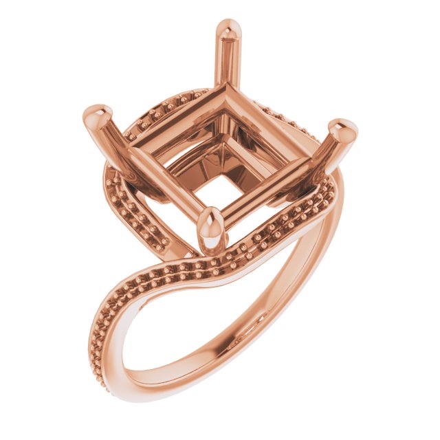 Halo-Style Bypass Engagement Ring