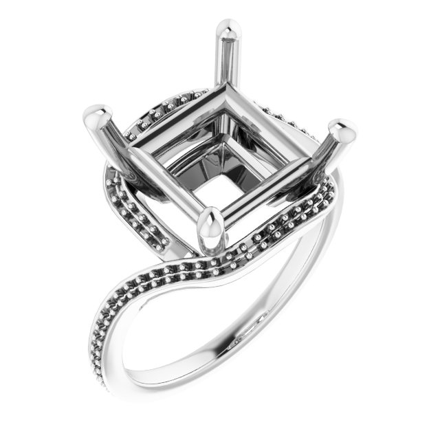 Halo-Style Bypass Engagement Ring