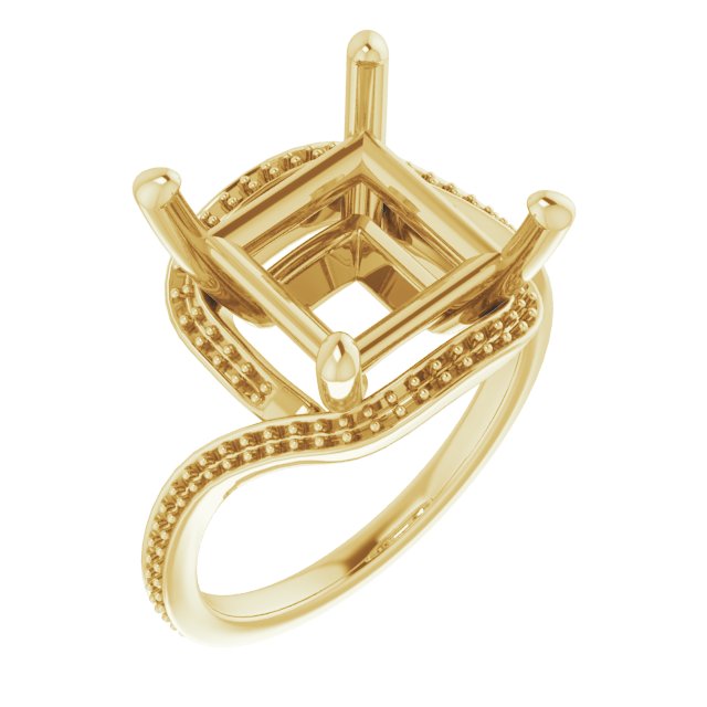 Halo-Style Bypass Engagement Ring