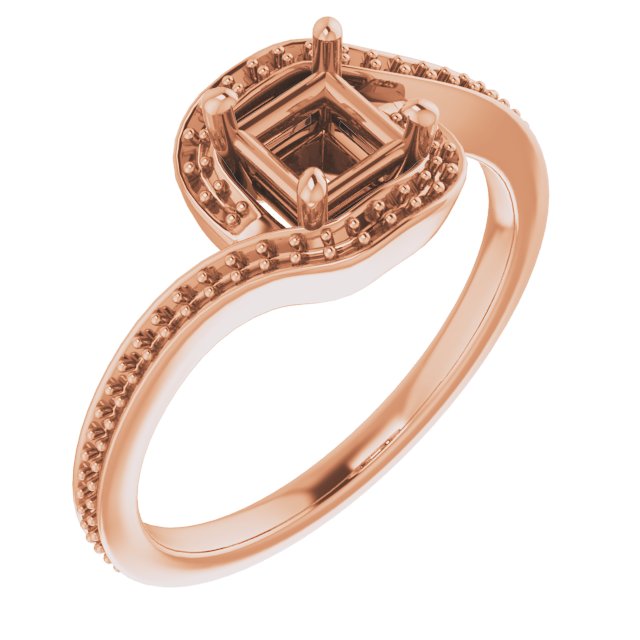 Halo-Style Bypass Engagement Ring