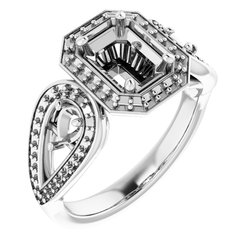 Halo-Style Accented Ring 