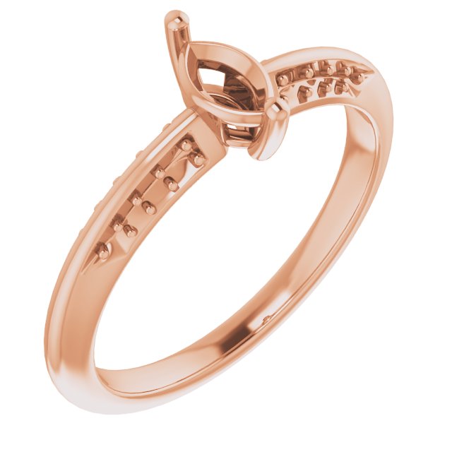 Accented Knife-Edge Engagement Ring