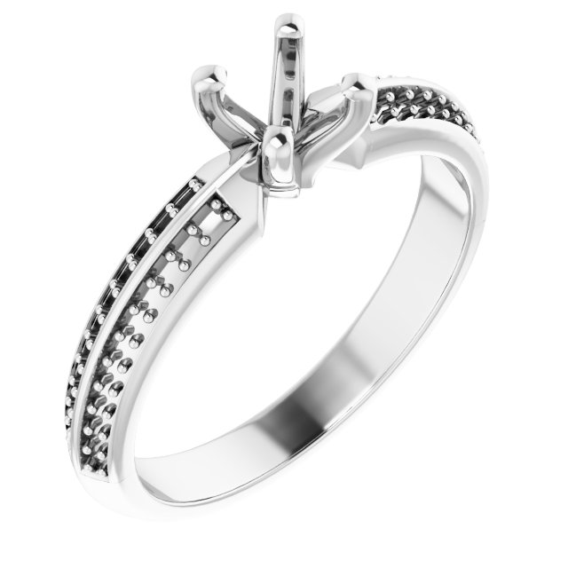 Accented Double-Row Engagement Ring