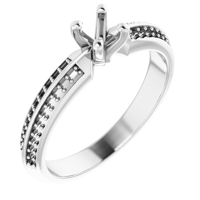 Accented Double-Row Engagement Ring
