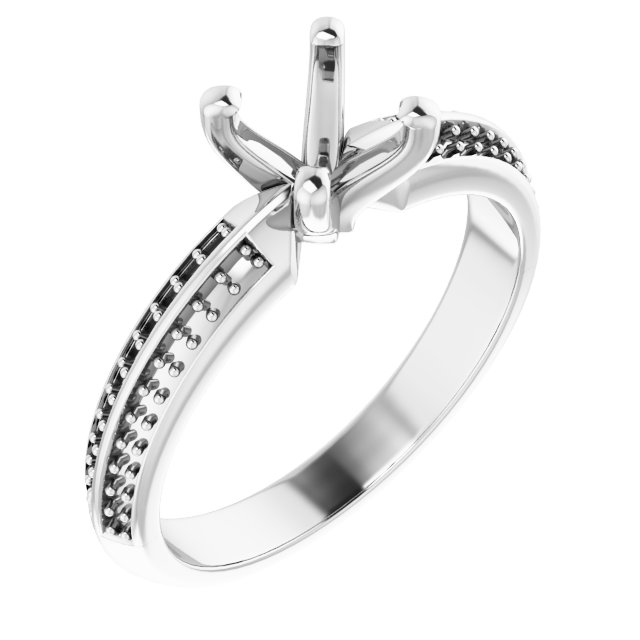 Accented Double-Row Engagement Ring