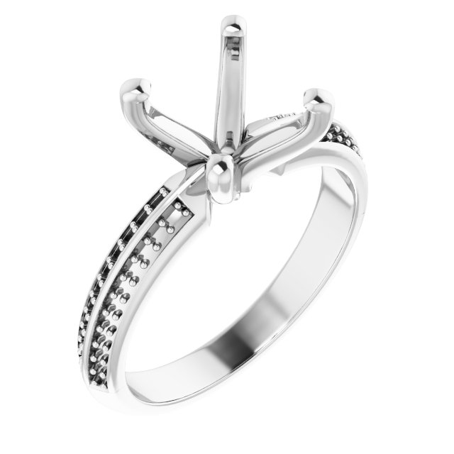 Accented Double-Row Engagement Ring