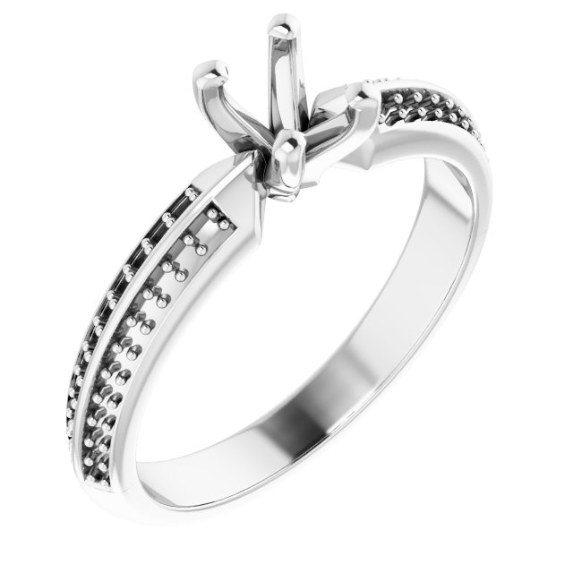 Accented Double-Row Engagement Ring
