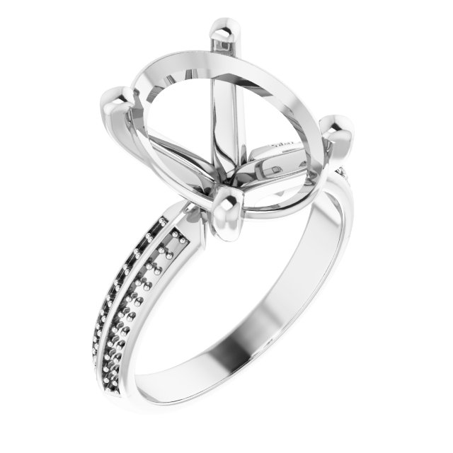 Accented Double-Row Engagement Ring