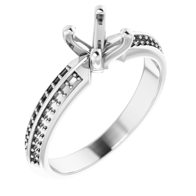 Accented Double-Row Engagement Ring