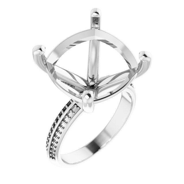 Accented Double-Row Engagement Ring