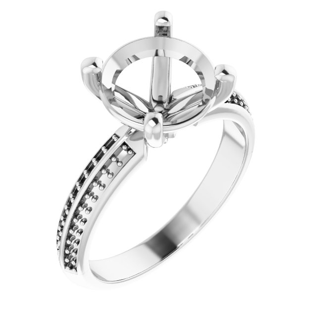Accented Double-Row Engagement Ring