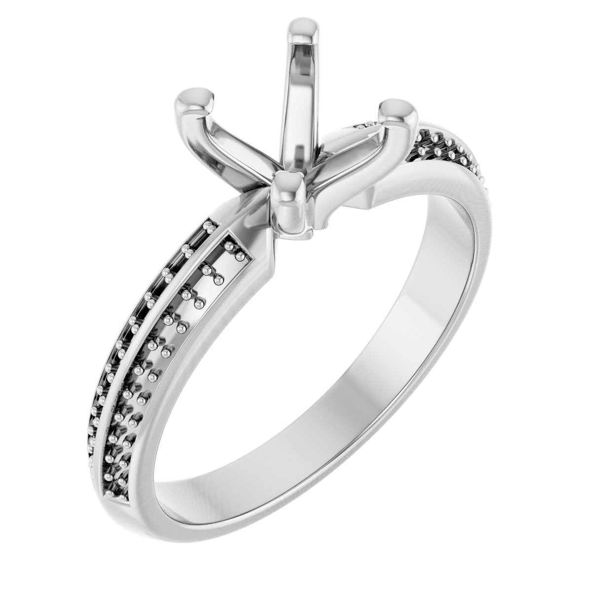 Accented Double-Row Engagement Ring