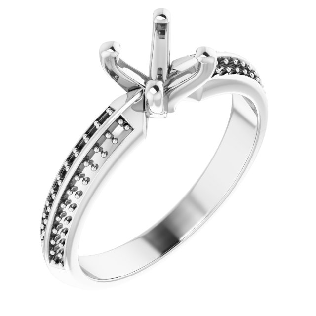 Accented Double-Row Engagement Ring