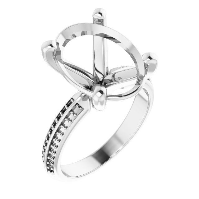 Accented Double-Row Engagement Ring
