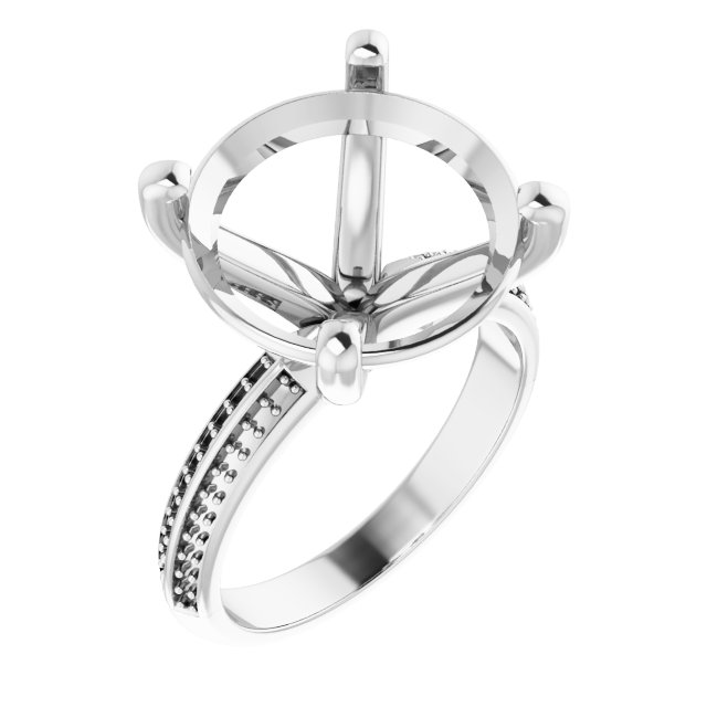 Accented Double-Row Engagement Ring
