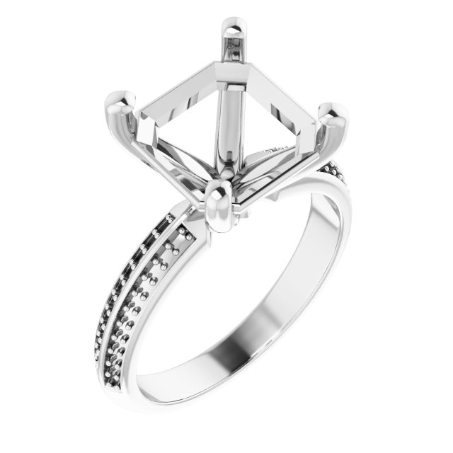 Accented Double-Row Engagement Ring