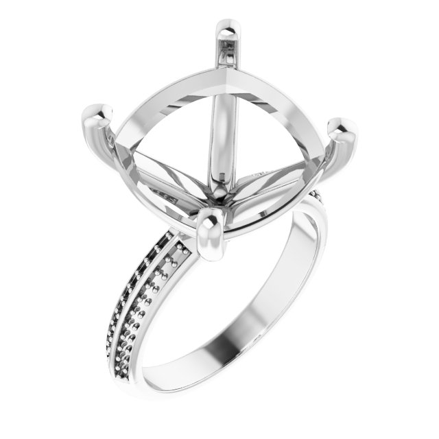 Accented Double-Row Engagement Ring