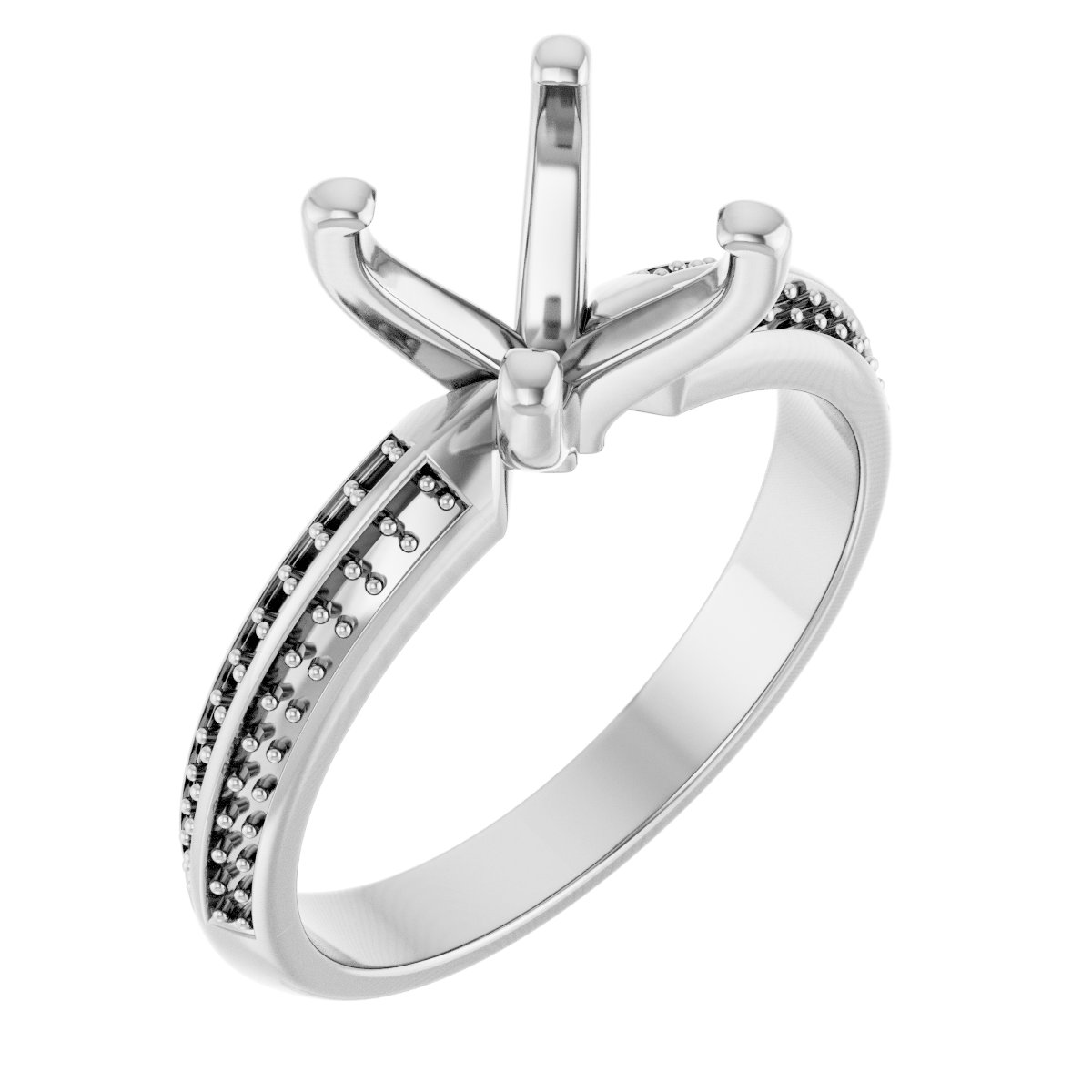 Accented Double-Row Engagement Ring