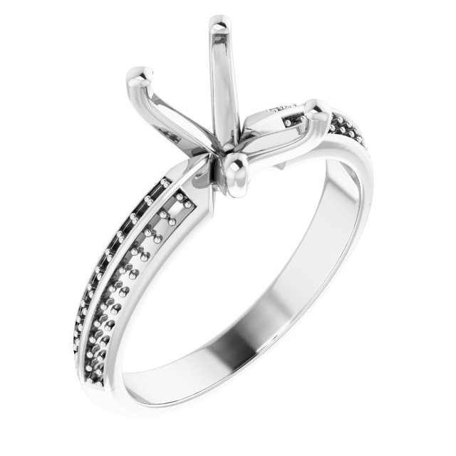 Accented Double-Row Engagement Ring