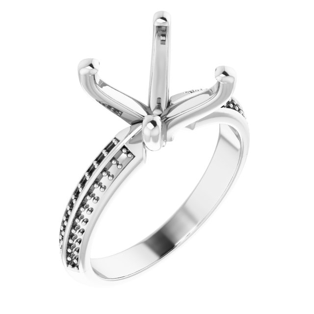 Accented Double-Row Engagement Ring