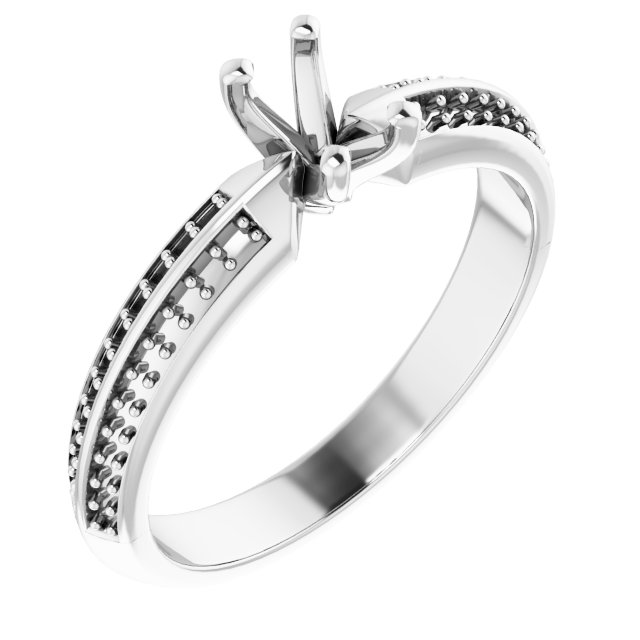 Accented Double-Row Engagement Ring